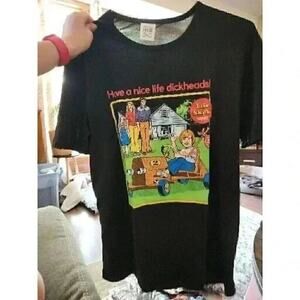 Have A Nice Life Dickheads! Funny Black 2XL Short Sleeve T-Shirt CR3